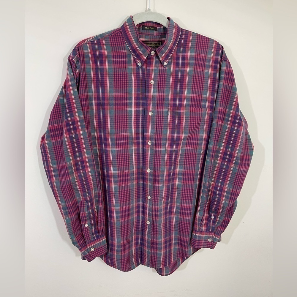 Eddie Bauer sz Lg  men’s shirts in a very nice plaid with long sleeves